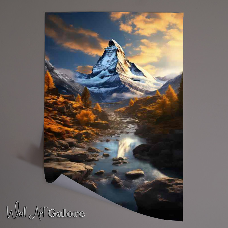 Buy Unframed Poster : (Scenic View of matterhorn In The Evening Light)