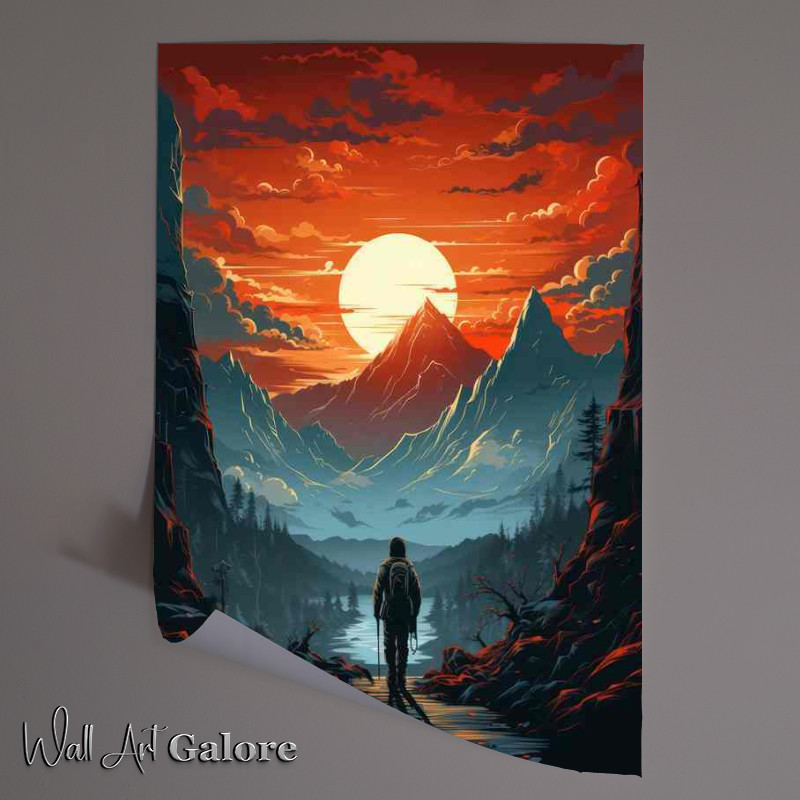 Buy Unframed Poster : (Shadows Through The Mountain Range)