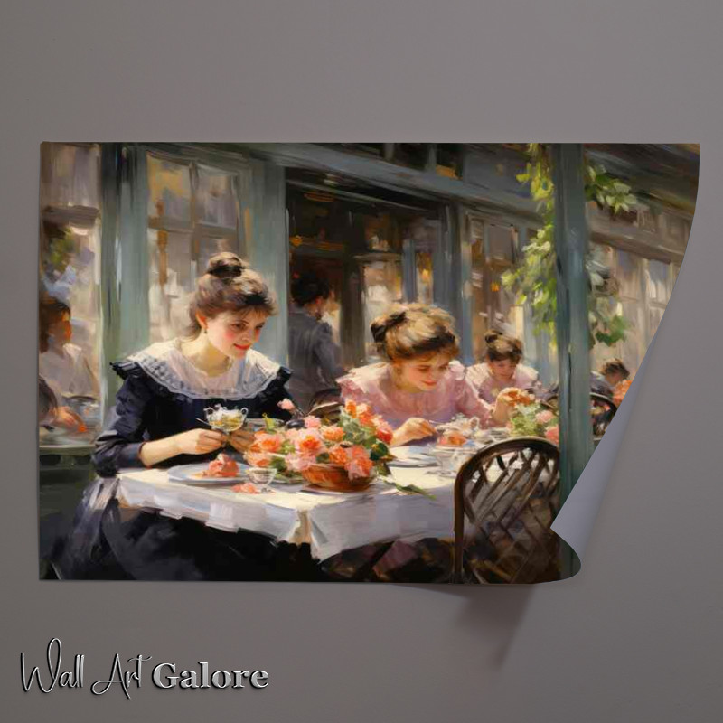 Buy Unframed Poster : (Artistic Strokes Depicting French Cafe Serenity)