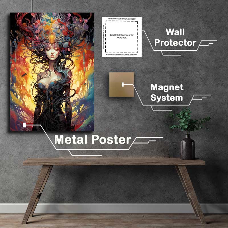 Buy Metal Poster : (Whimsical Dreams A Dive into Vibrant Surrealism)