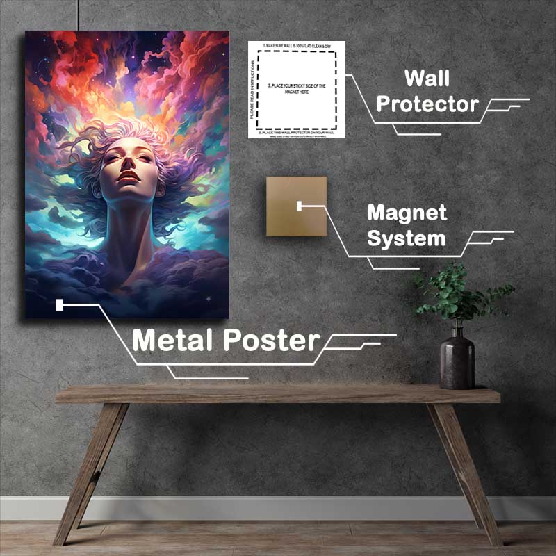 Buy Metal Poster : (Whimsical Waves The Dance of Colors and Forms)