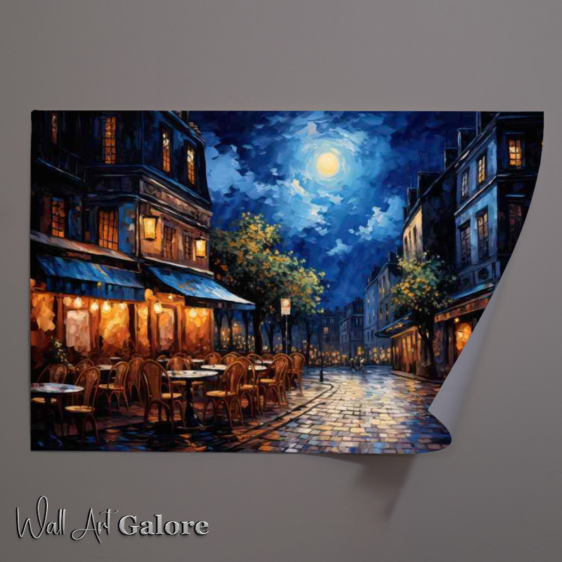 Buy Unframed Poster : (Starry Eyed Connections at the Tranquil Midnight Cafe)