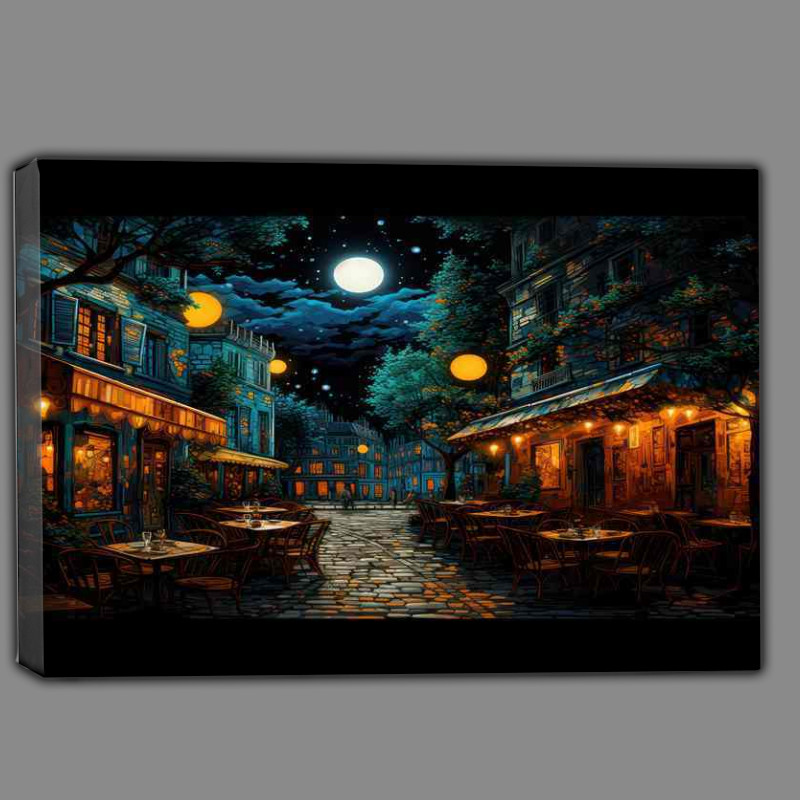 Buy Canvas : (Whiff of Nocturnal Romance at Midnight Cafe)