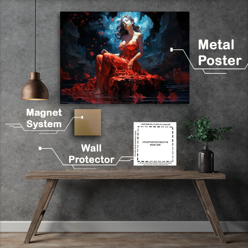 Buy Metal Poster : (Whirlwind of Grace in Pink and Blue)