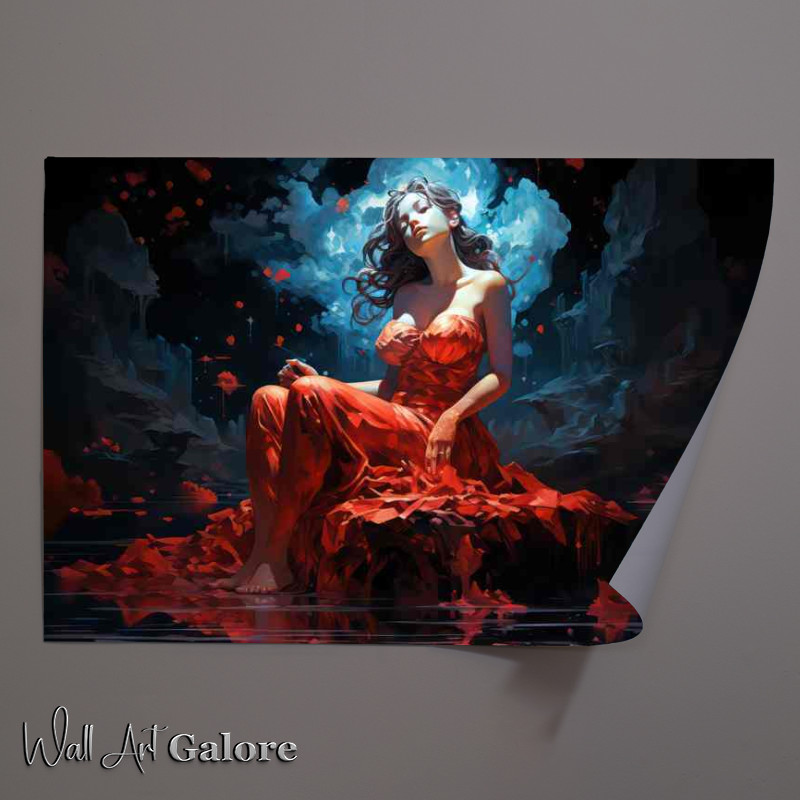 Buy Unframed Poster : (Whirlwind of Grace in Pink and Blue)