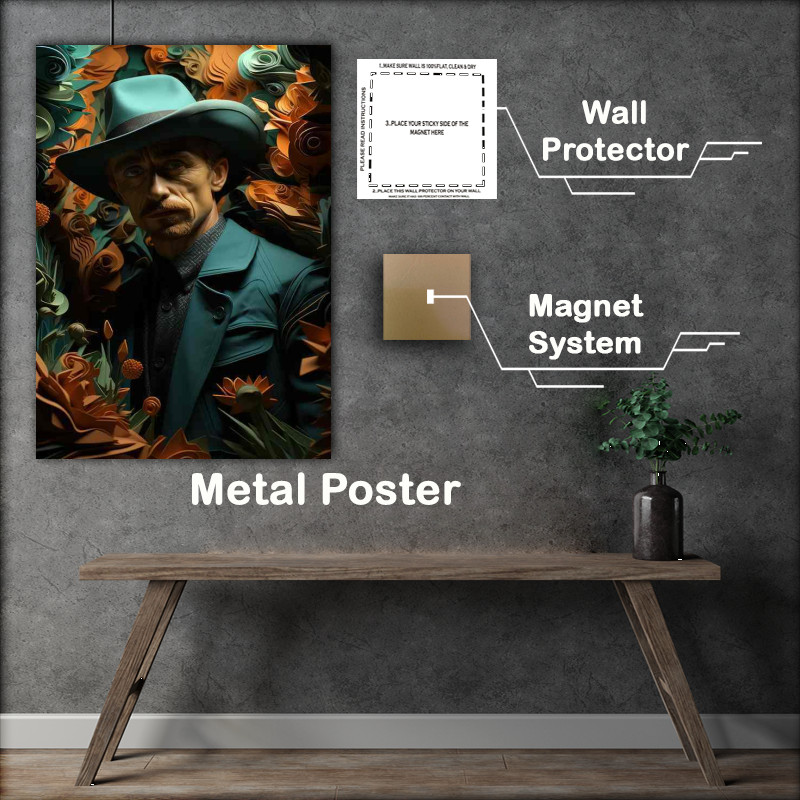 Buy Metal Poster : (A cowboys soul of colour)