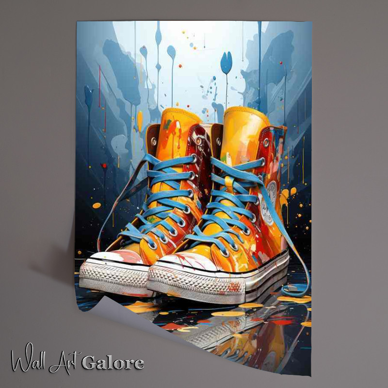 Buy Unframed Poster : (Bold Sneaker Palette Walks on Artistic Side)