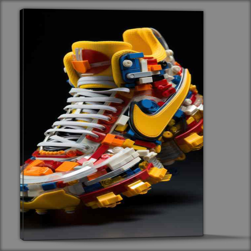 Buy Canvas : (Bold Sneaker Palette Walks on Artistic bricks)