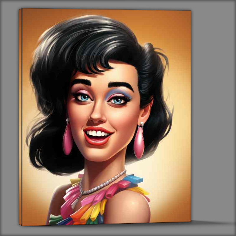 Buy Canvas : (Caricature of Katy Perry)