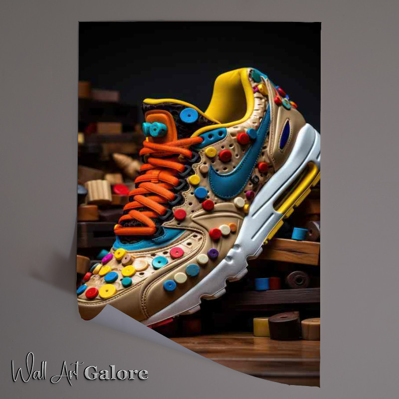 Buy Unframed Poster : (Colorful Kaleidoscope Footwear Dancing Artistic Tunes)