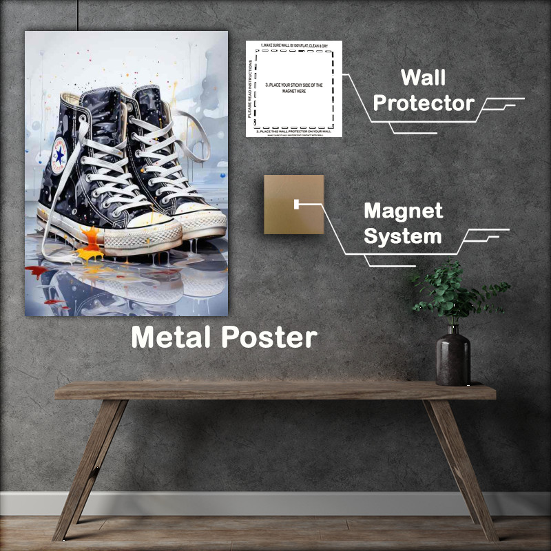 Buy Metal Poster : (Cool pair of trainers painted)