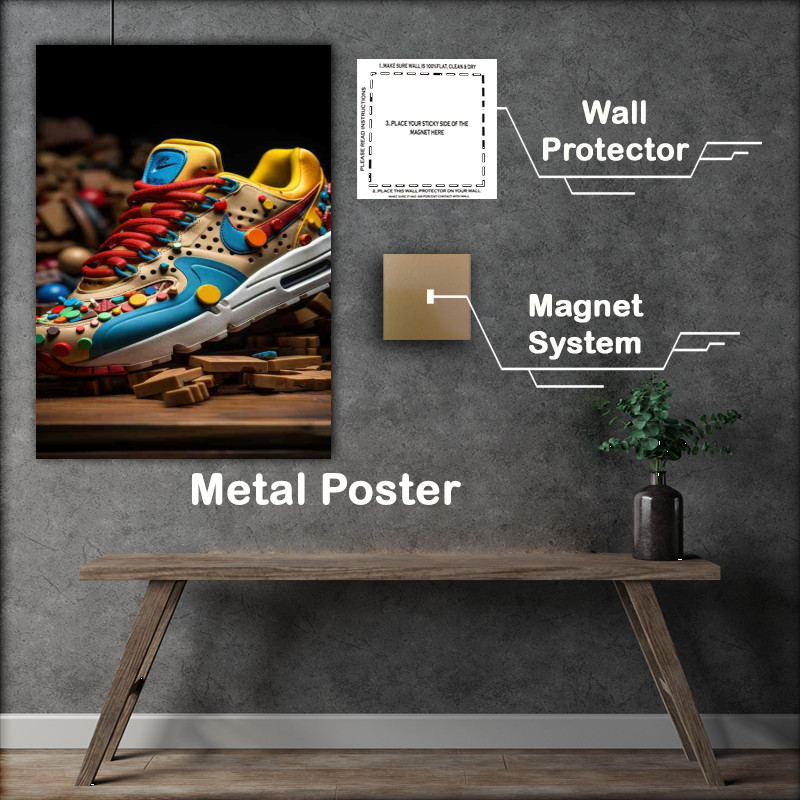 Buy Metal Poster : (Dazzling Color Burst in Trainer Artwork)