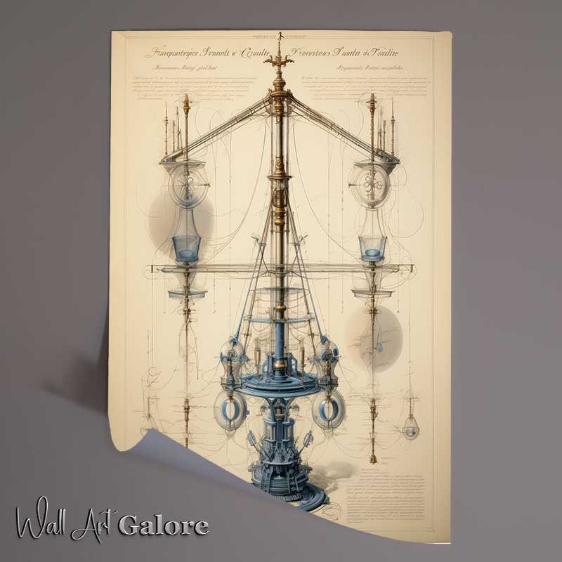 Buy Unframed Poster : (An Old Blue print)