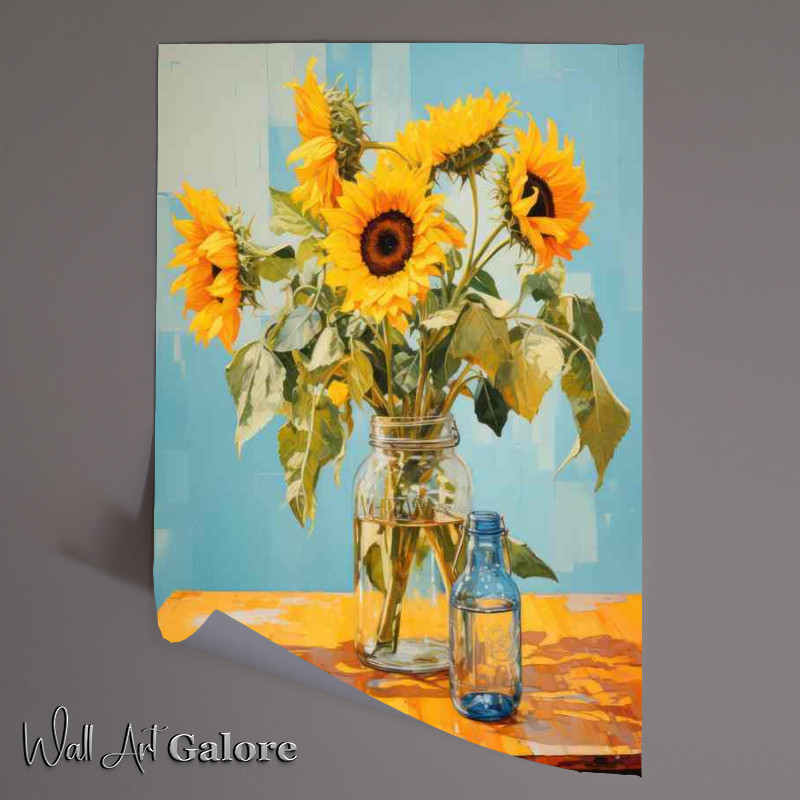 Buy Unframed Poster : (Golden Petals Reaching for Morning Sunlight)