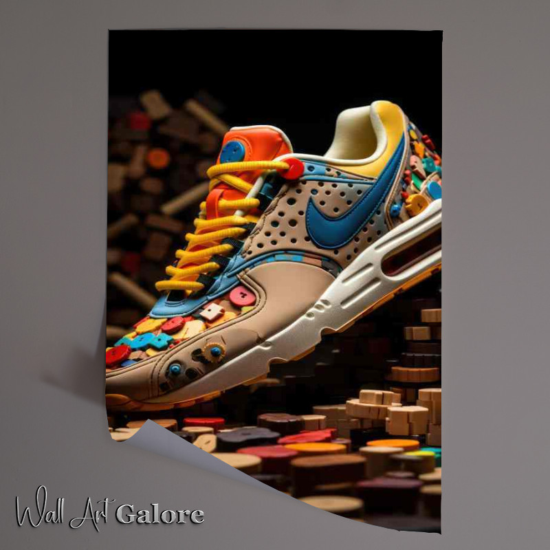 Buy Unframed Poster : (Lively Shoe Canvas Masterpieces Step Vibrantly)
