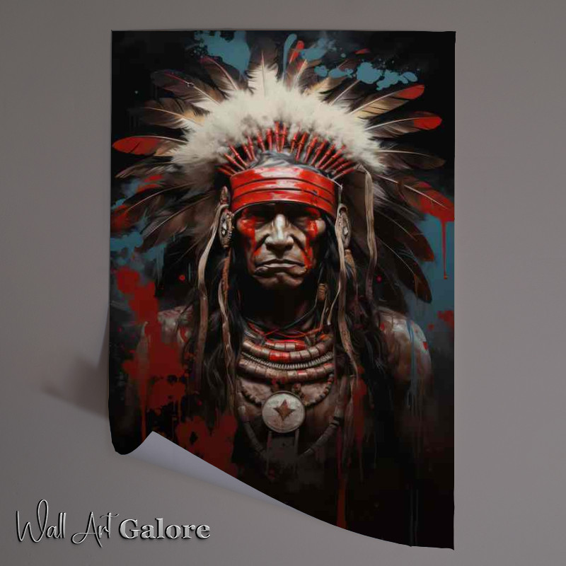 Buy Unframed Poster : (Native Indian Artistry Embracing Ancestral Roots)
