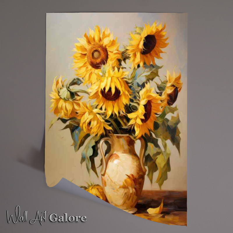 Buy Unframed Poster : (Radiant Sunflower Meadows Kissed by Sunlight)