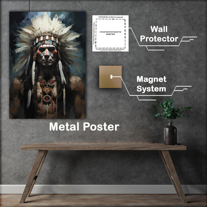Buy Metal Poster : (Resilient Spirit of the Native Indian)