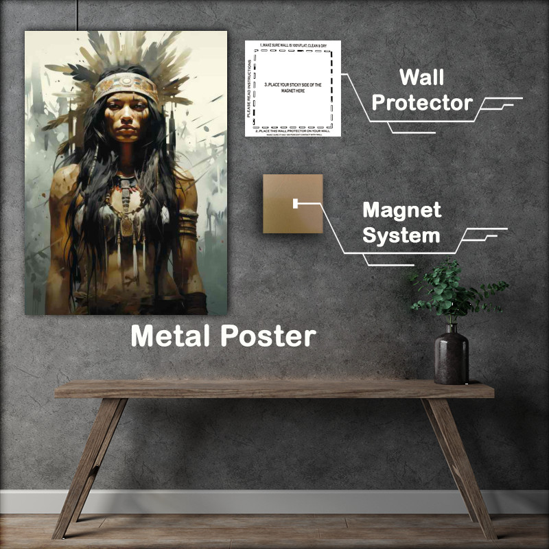 Buy Metal Poster : (Timeless Echoes from Native Indian Heritage)