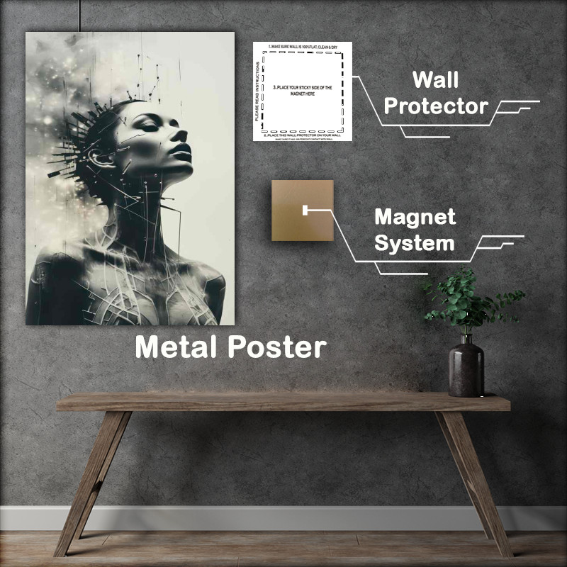 Buy Metal Poster : (Tree of Life Woman’s Face with Branches)