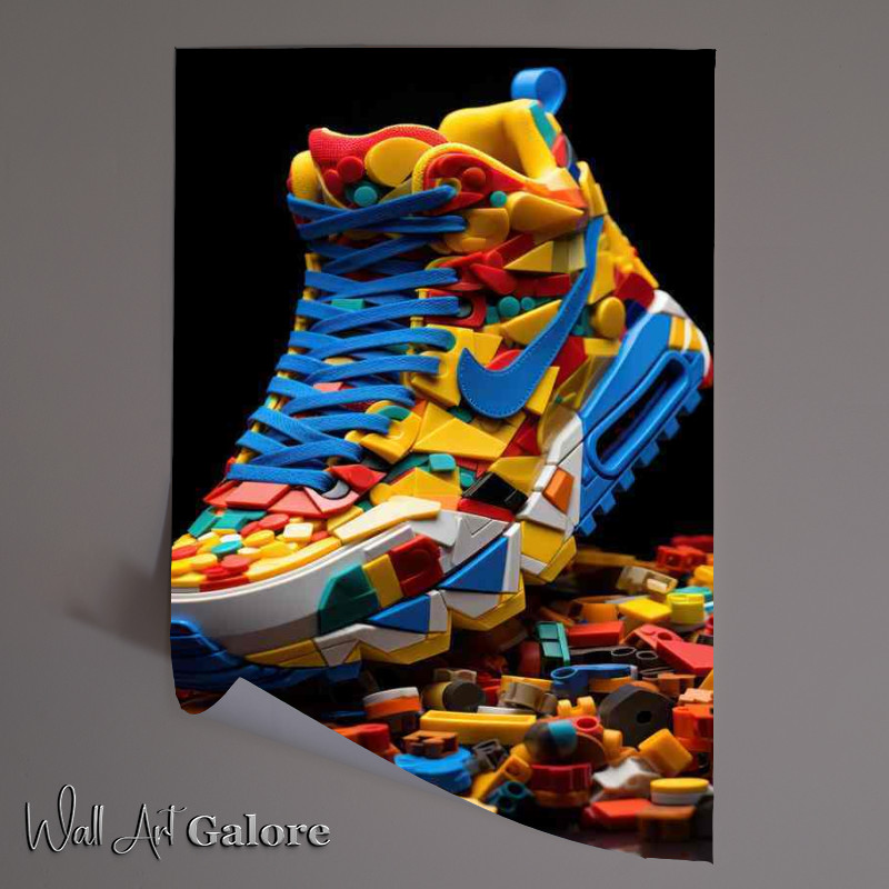 Buy Unframed Poster : (Vibrant Sneaker Designs Dance on Canvas)