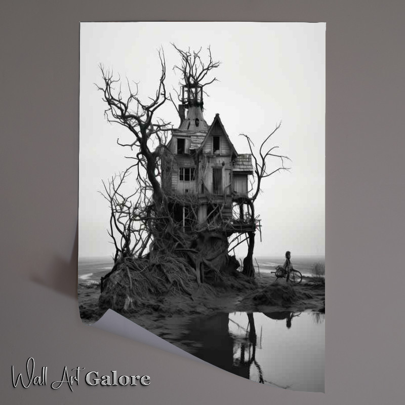 Buy Unframed Poster : (Whimsical Tree Home Blends into Canopy)