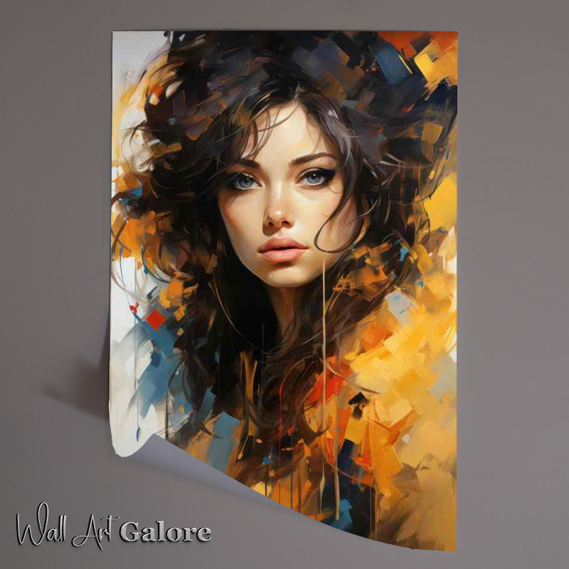 Buy Unframed Poster : (Womans Vision in Flowing, Dripping Colors)