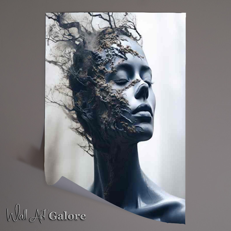 Buy Unframed Poster : (Womans closed eyed Gaze Through Branches)