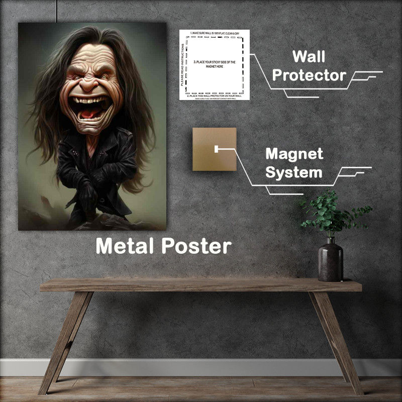Buy Metal Poster : (Caricature of Ozzy Osbourne)