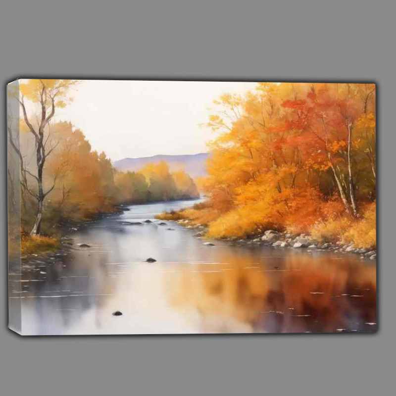 Buy Canvas : (Autumn river in the summer)