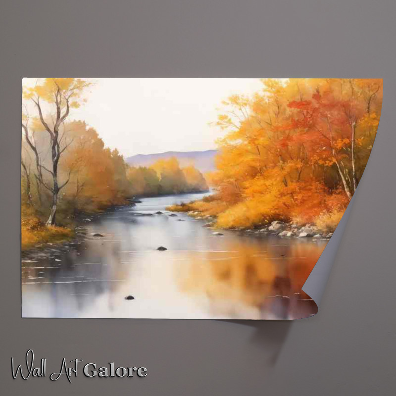 Buy Unframed Poster : (Autumn river in the summer)