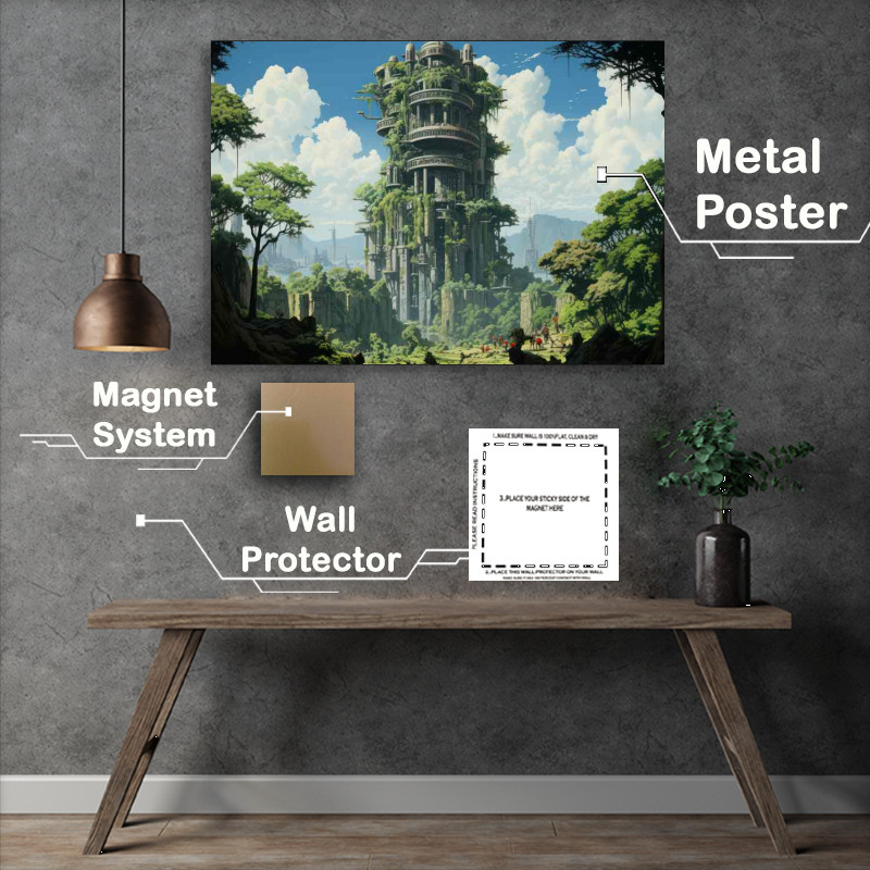 Buy Metal Poster : (Divine Jungle Metropolis Enigmatic City of the Gods)