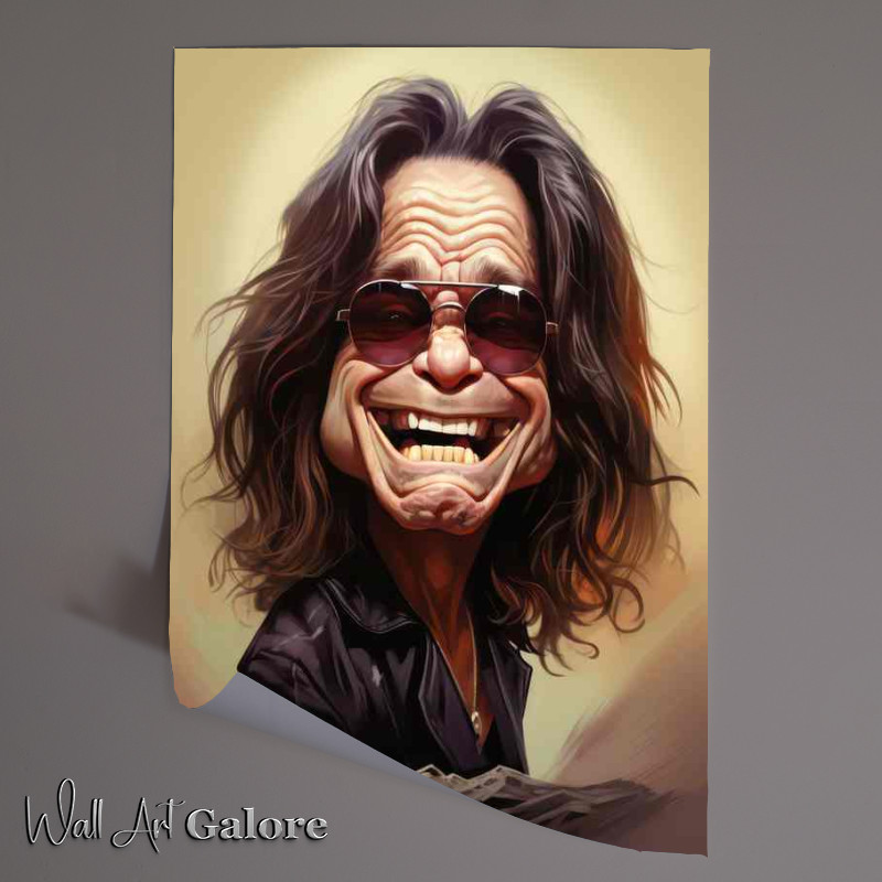 Buy Unframed Poster : (Caricature of Ozzy Osbourne rock and roll baby)