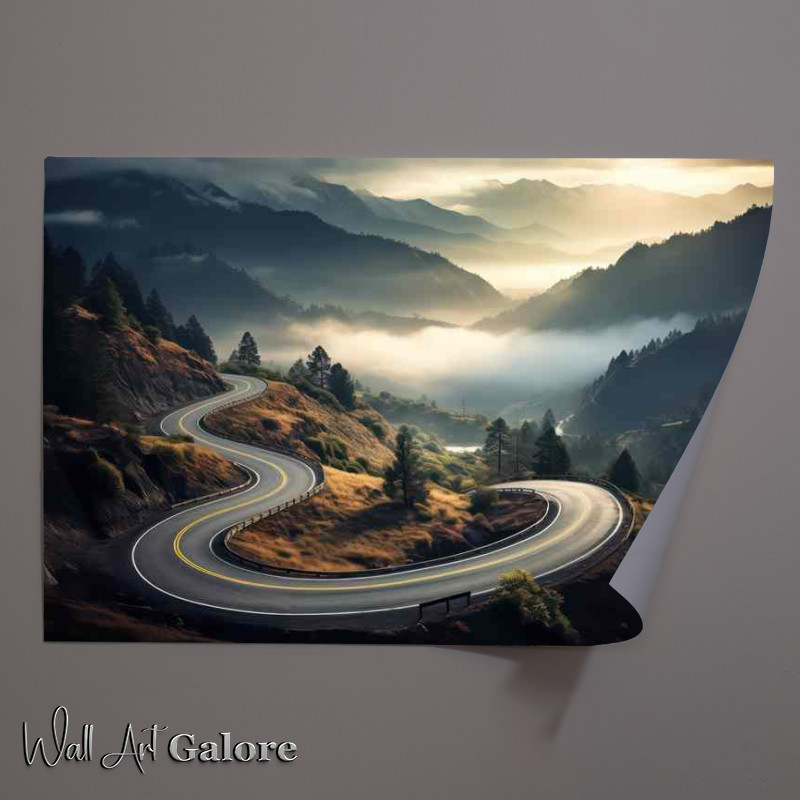 Buy Unframed Poster : (Meandering Pathways Beauty of the Winding Road)