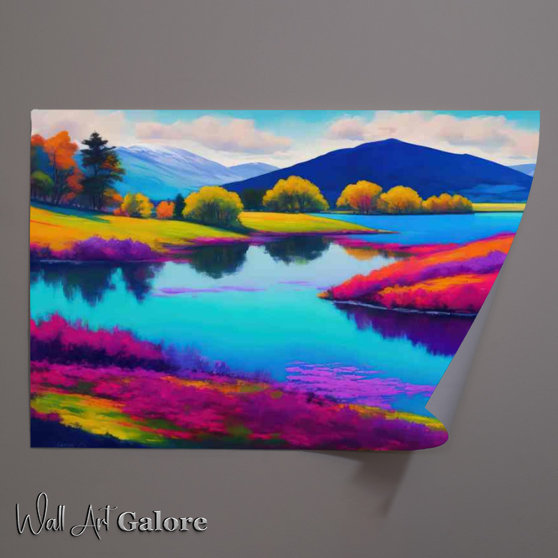 Buy Unframed Poster : (Neon lake in spring)