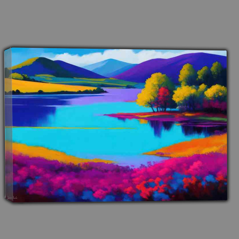 Buy Canvas : (Neon lake in the morning)