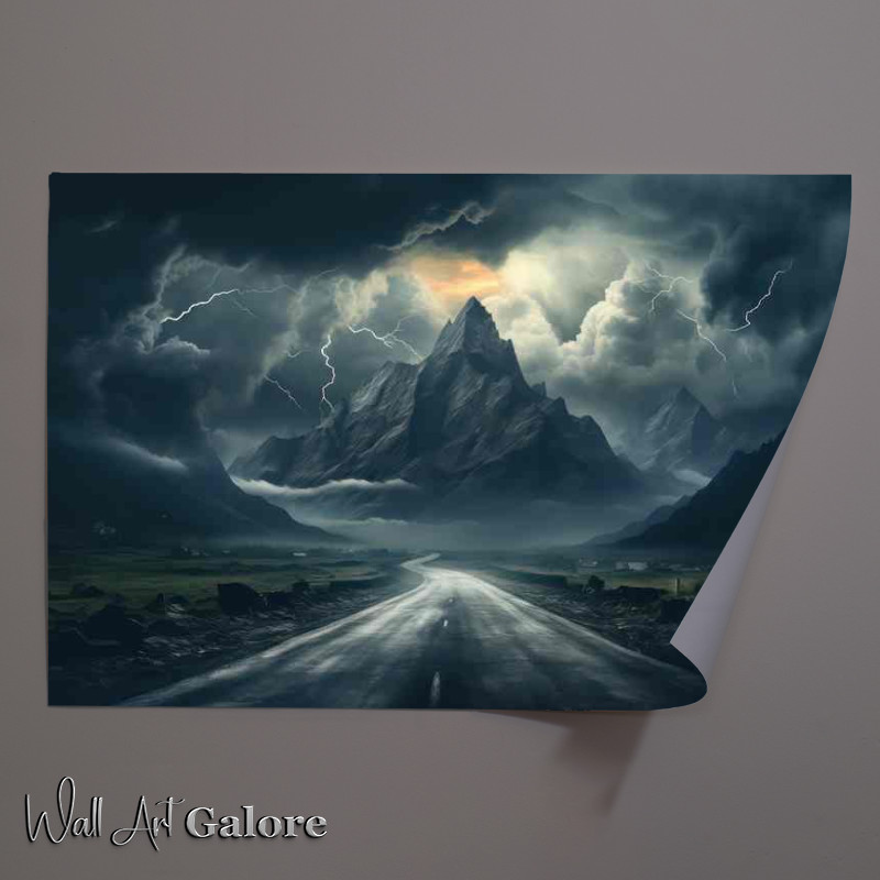 Buy Unframed Poster : (Nocturnal Journey Along the Dark Long Road)