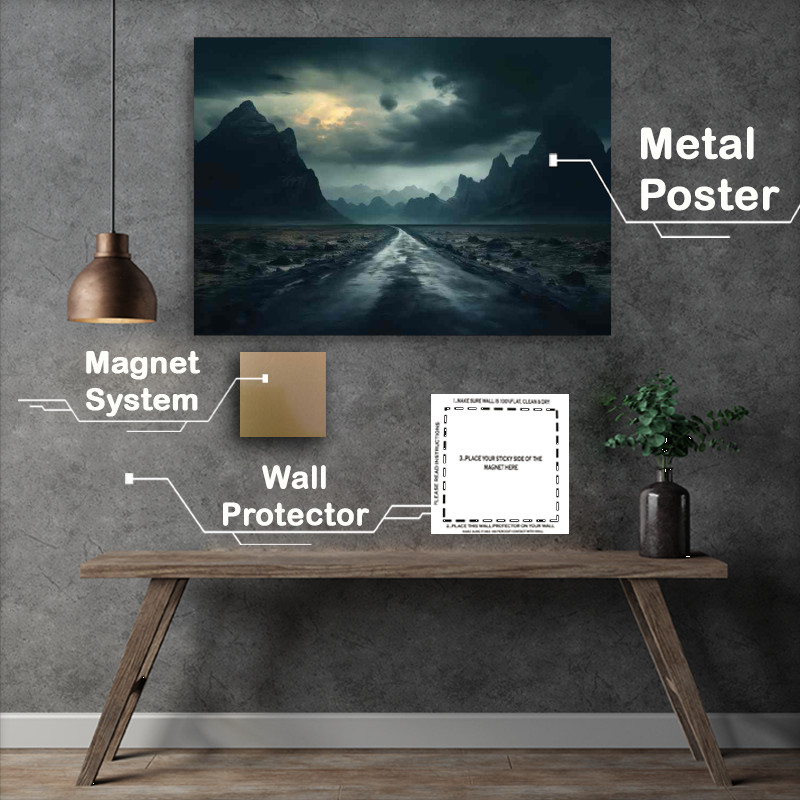 Buy Metal Poster : (Shadowed Pathway Mysteries of the Dark Long Road)