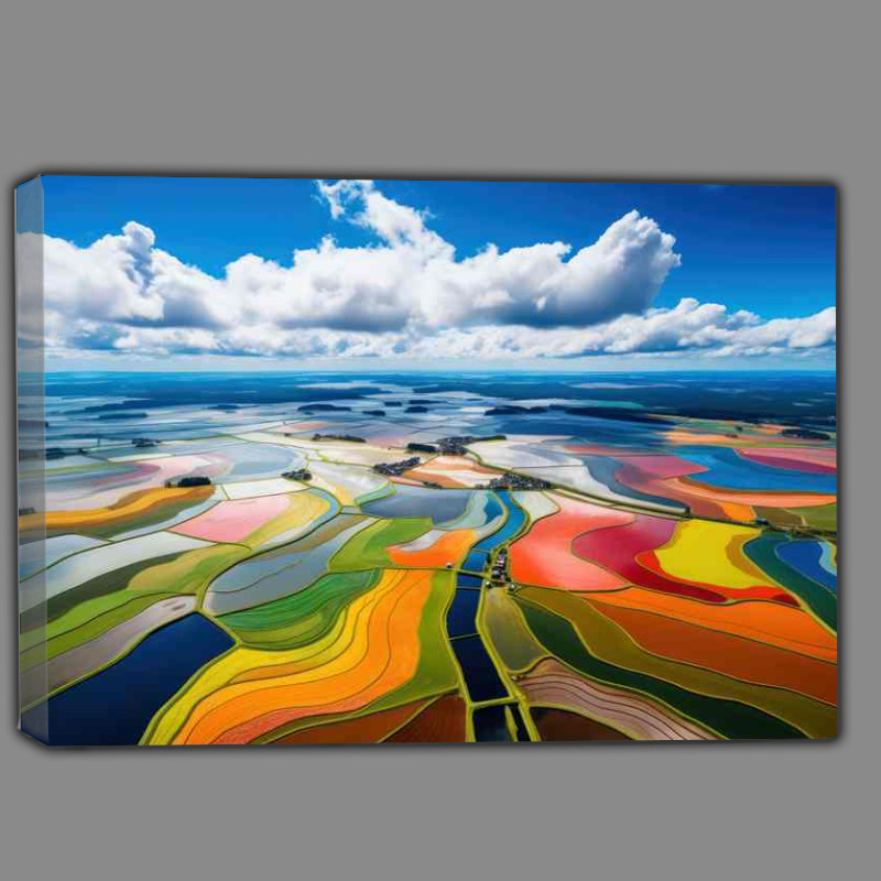 Buy Canvas : (The neon countryside from the sky)