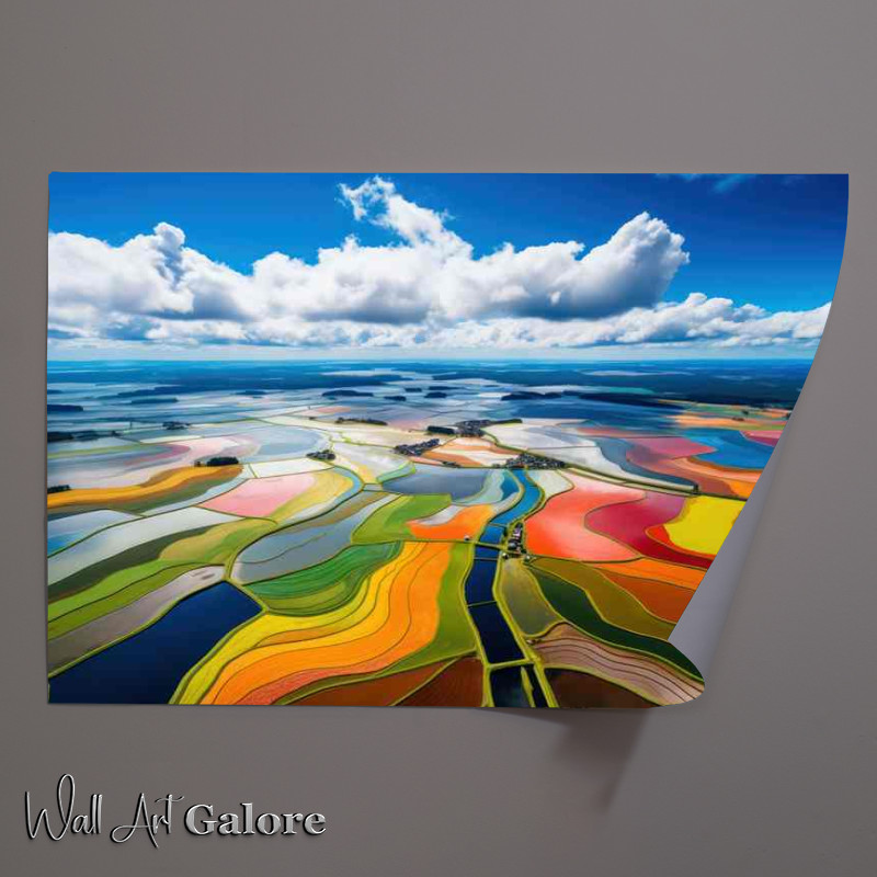 Buy Unframed Poster : (The neon countryside from the sky)