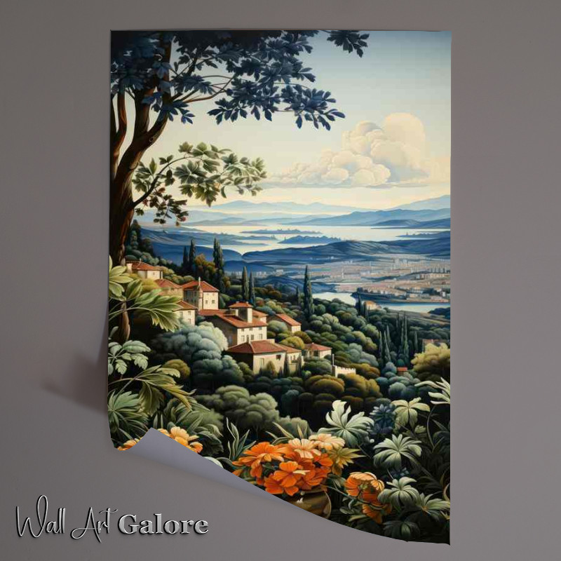 Buy Unframed Poster : (Above the scenic village)