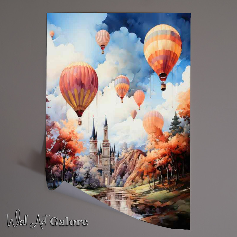 Buy Unframed Poster : (Celestial Celebration Multicolored Balloons Dotting the Sky)