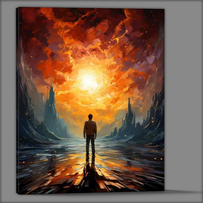 Buy Canvas : (Future sunset at the end of time)