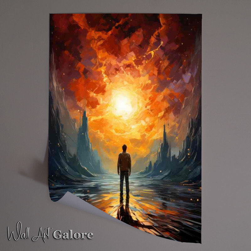 Buy Unframed Poster : (Future sunset at the end of time)