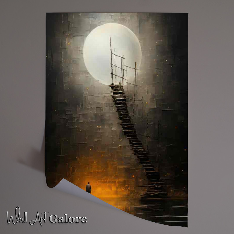 Buy Unframed Poster : (Ladder to the moon)