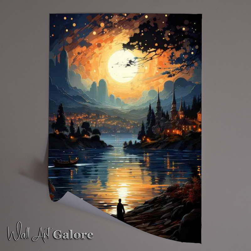 Buy Unframed Poster : (Liquid Gold Capturing the Suns Reflection)