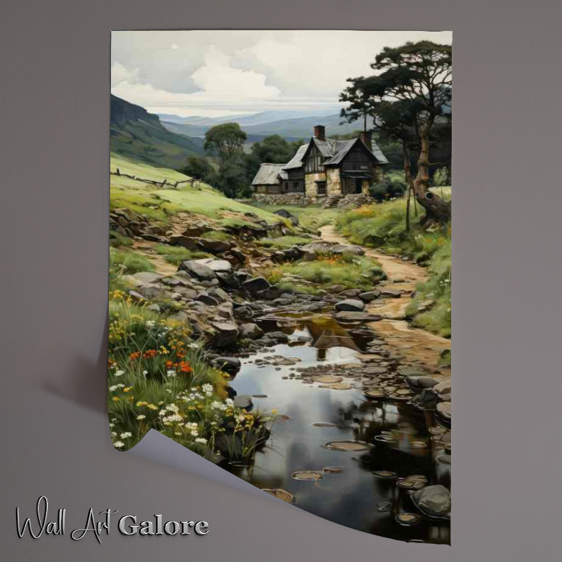 Buy Unframed Poster : (Meandering Melody River Winds Through Picturesque Landscape)