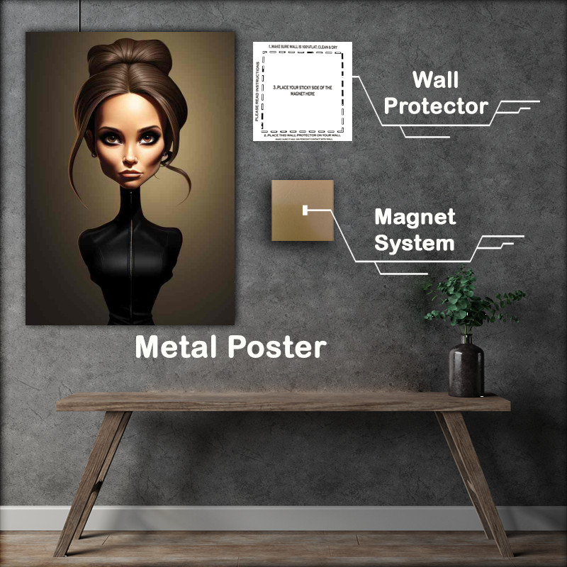 Buy Metal Poster : (Caricature of Victoria Beckham)