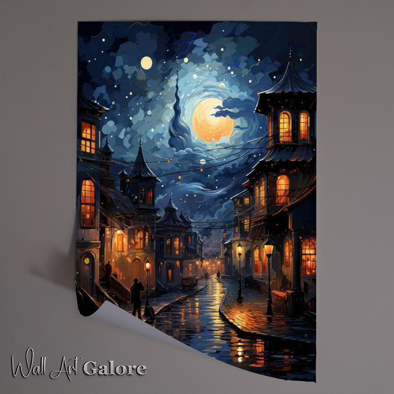 Buy Unframed Poster : (Midnight Magic Graces the Village with Stars)