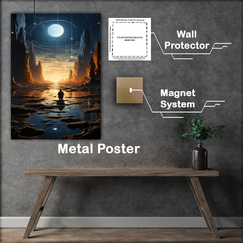 Buy Metal Poster : (Moon in the new land)